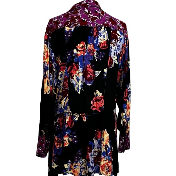 FREE PEOPLE - SIZE XS - BRUNCH A BUNCH FLORAL TUNIC TOP DRESS - VIBRANT - B17 - Picture 8 of 16